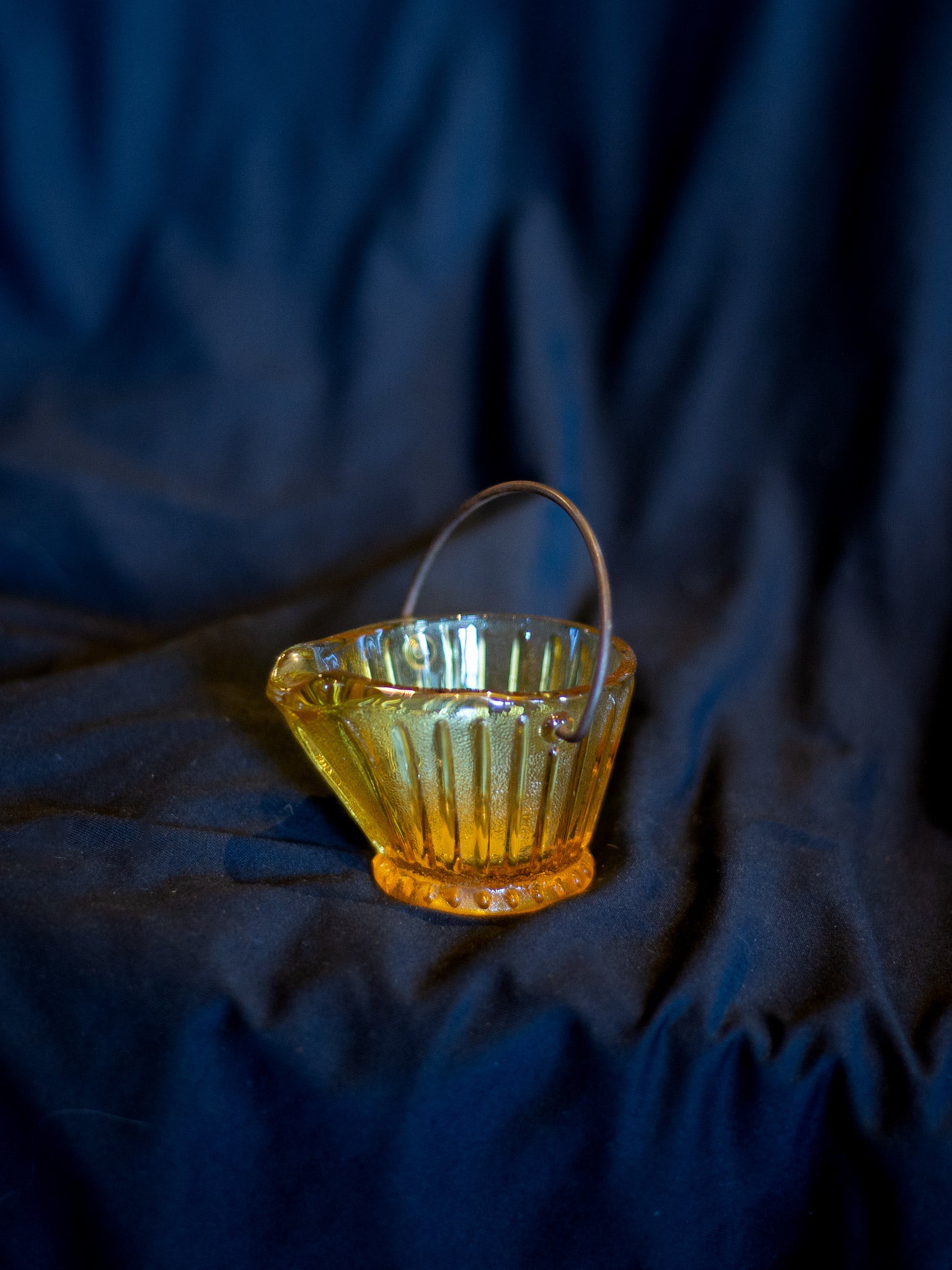 Small Amber Glass Ashtray