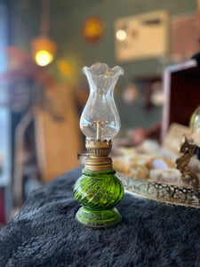 Small Green Base Oil Lamp
