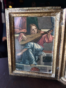 Vintage Florentine Diptych – Irish Blessing & Lute Player