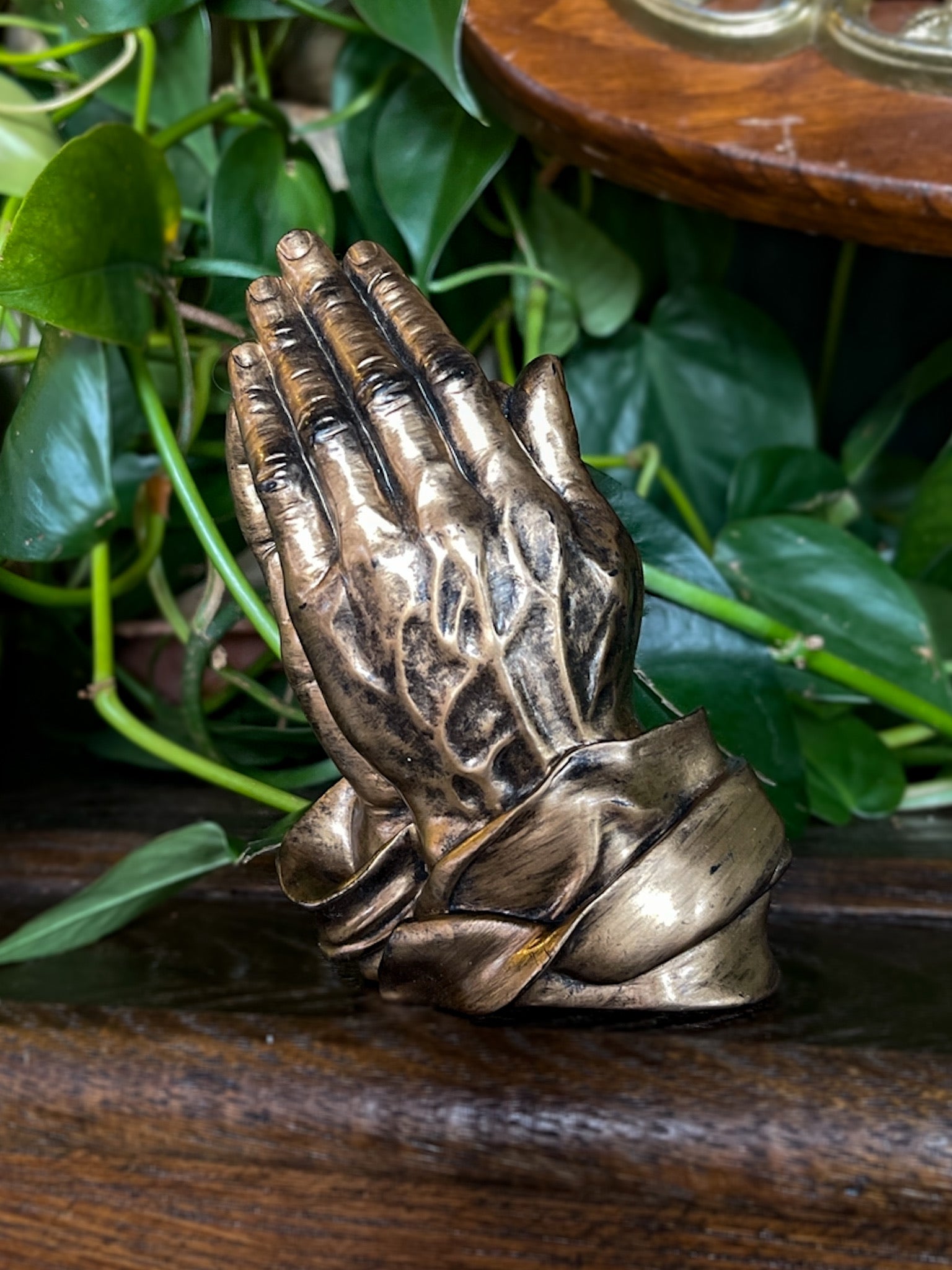 Praying Hands Casket Plate