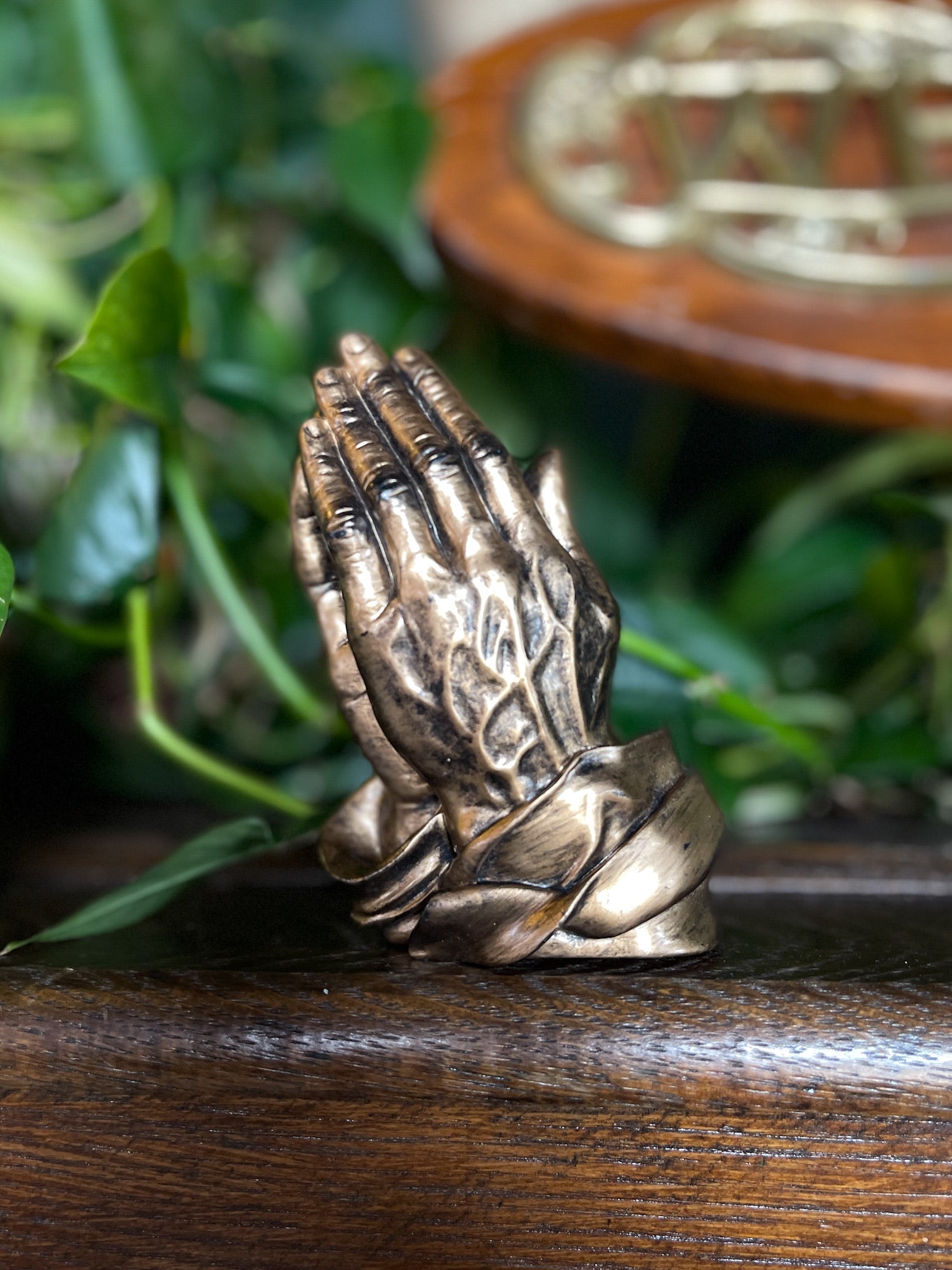 Praying Hands Casket Plate