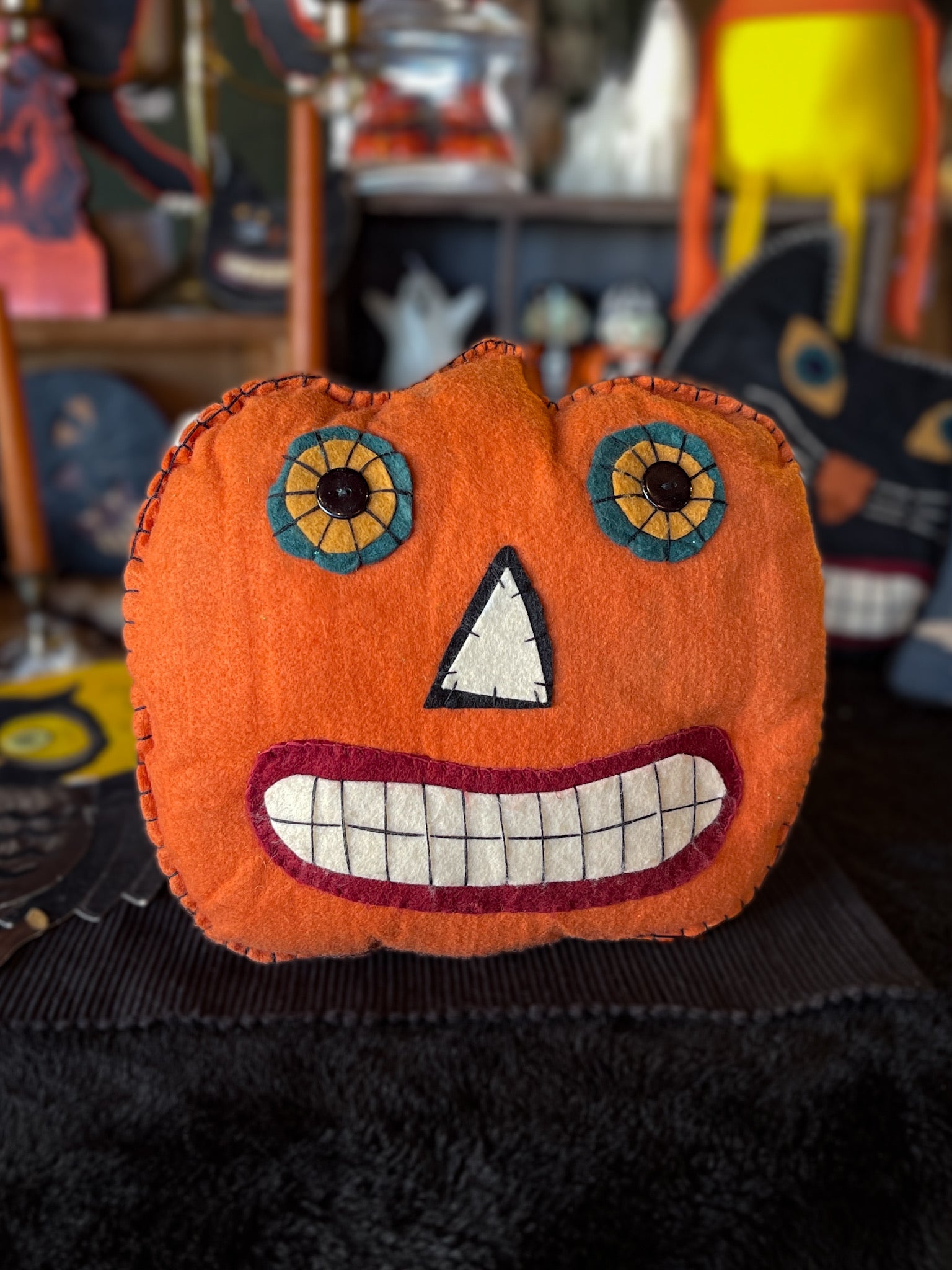 Handmade Halloween Pillow, Pumpkin