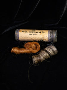 “A Curl of Mothers” | Victorian Hair Memento in Tube (Two Locks)