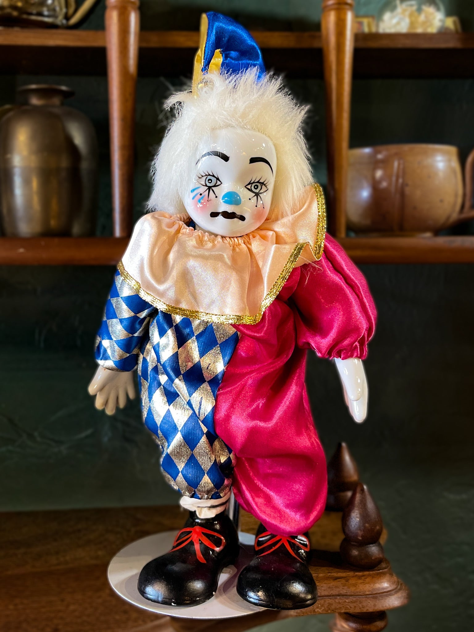 Vintage Porcelain Clown Doll