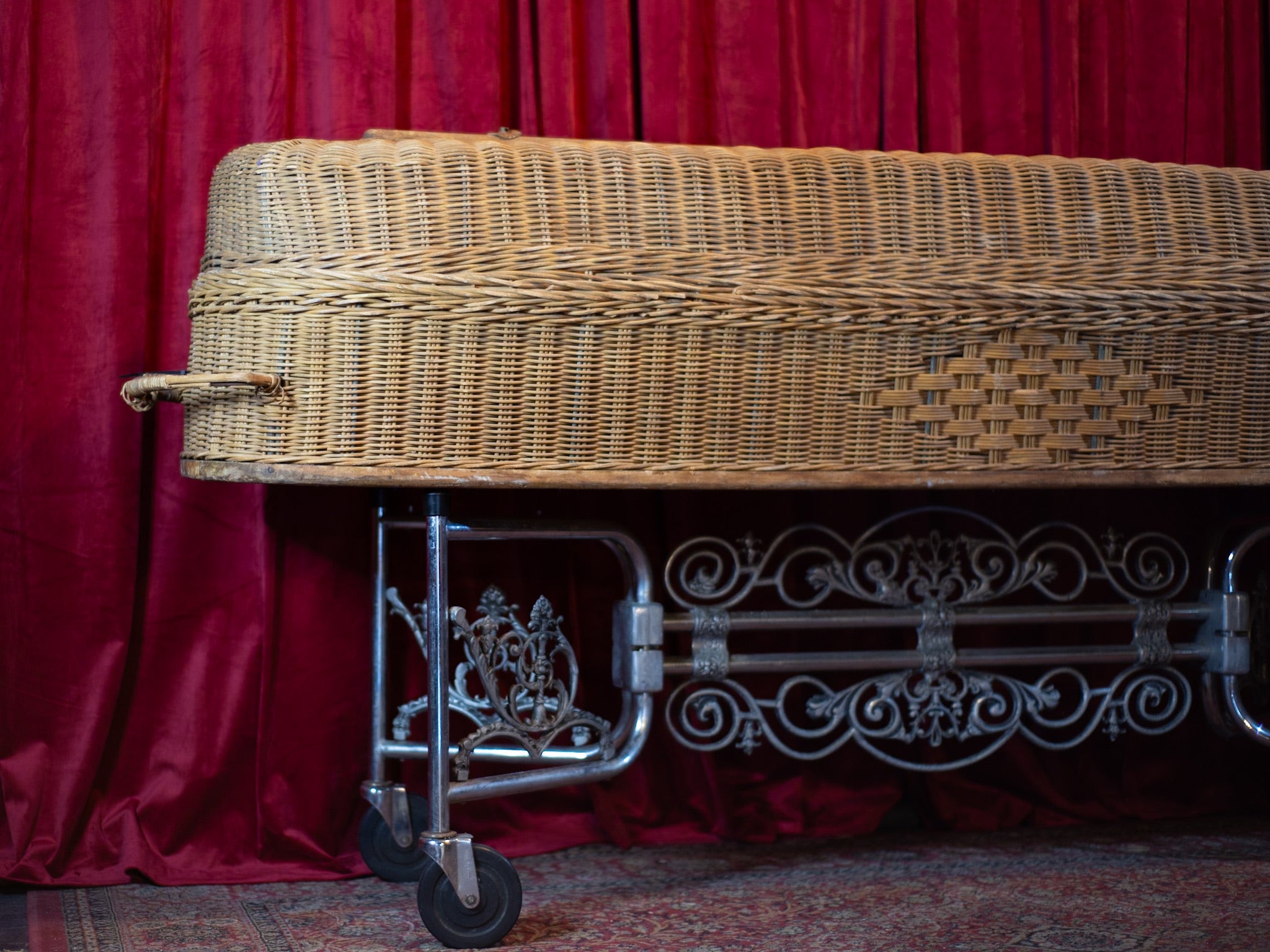 Antique Ornate Casket Bier