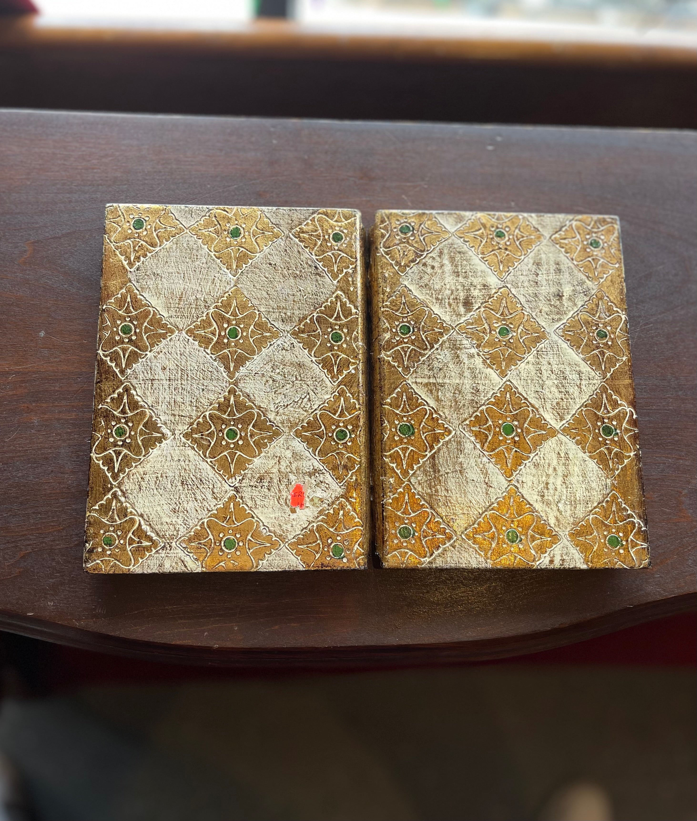 Vintage Florentine Diptych – Irish Blessing & Lute Player