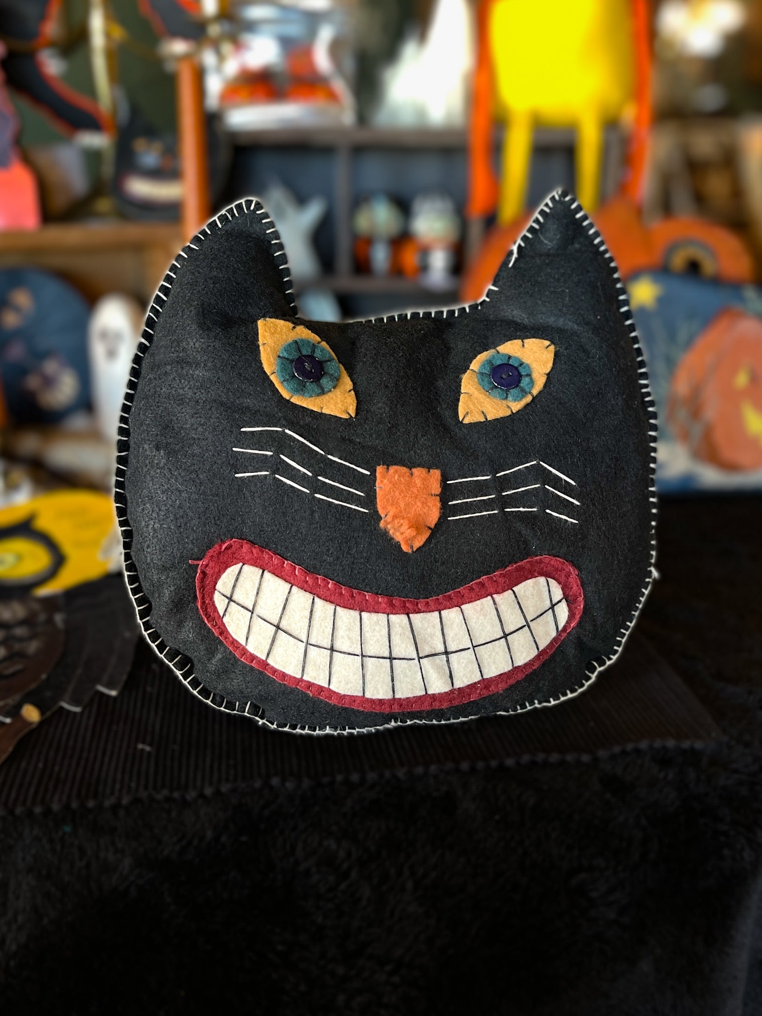 Handmade Halloween Pillow, Cat