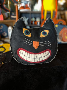 Handmade Halloween Pillow, Cat
