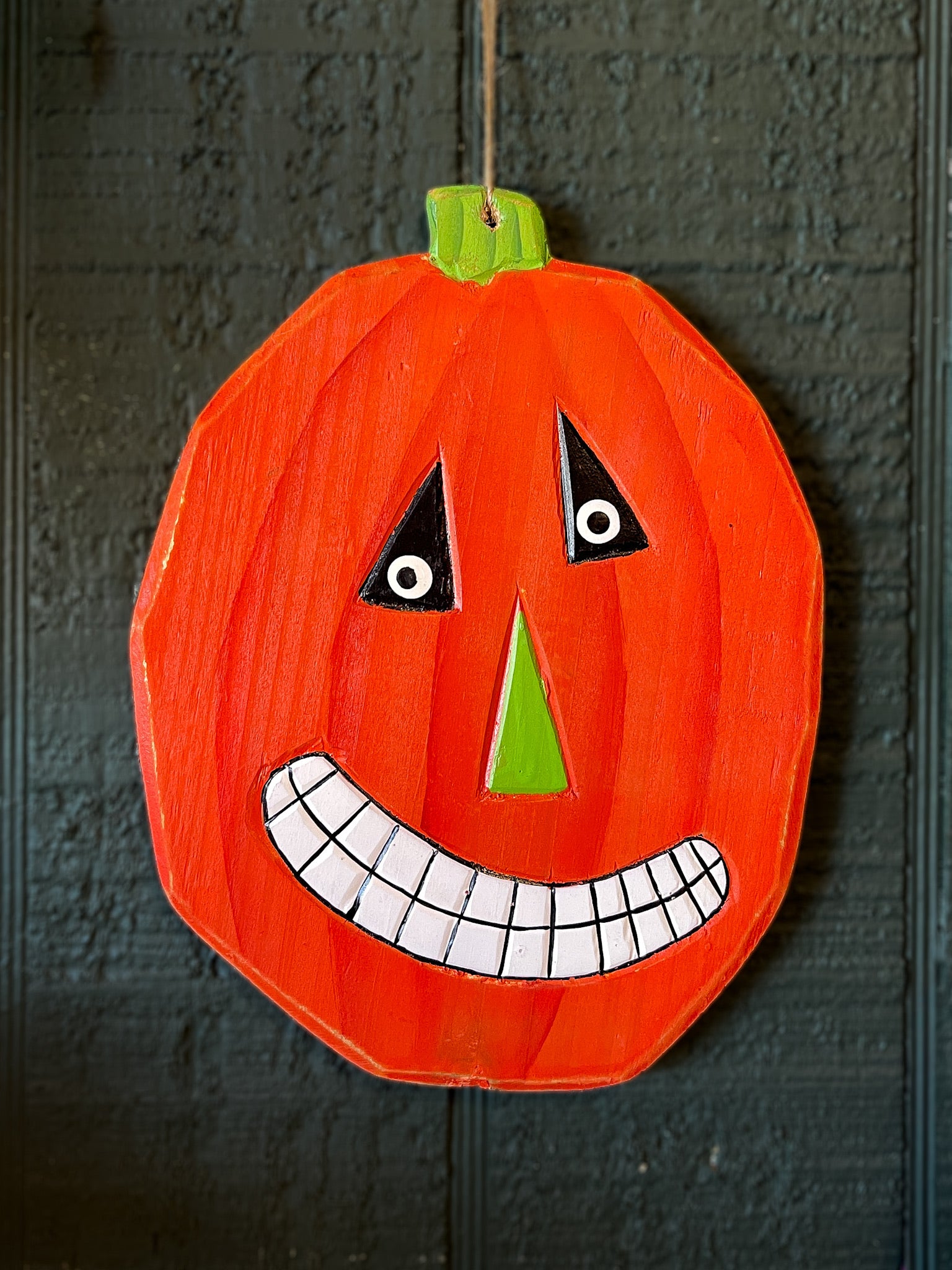 VTG Handmade Wooden Pumpkin