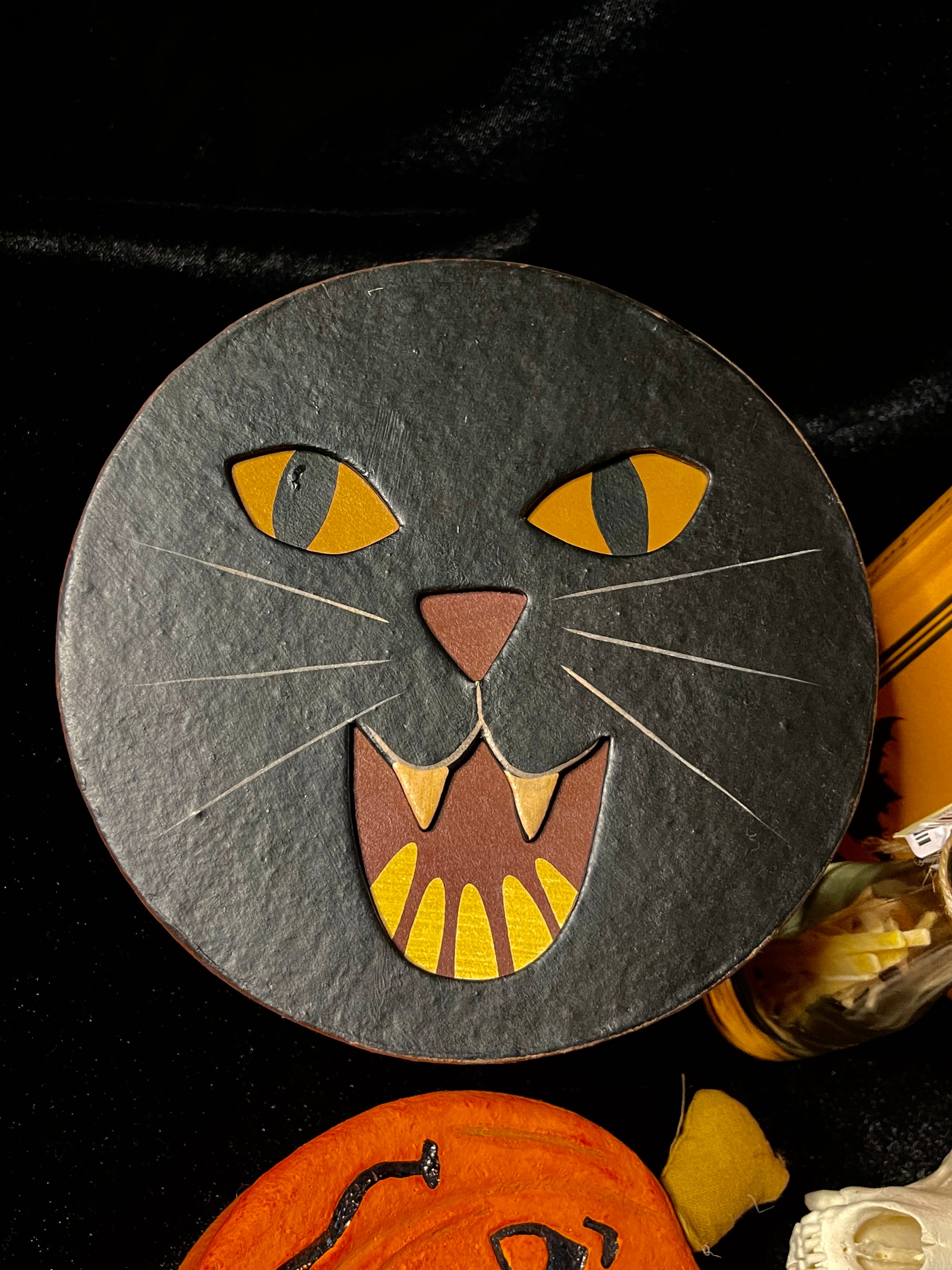 Vintage Halloween Cat Box