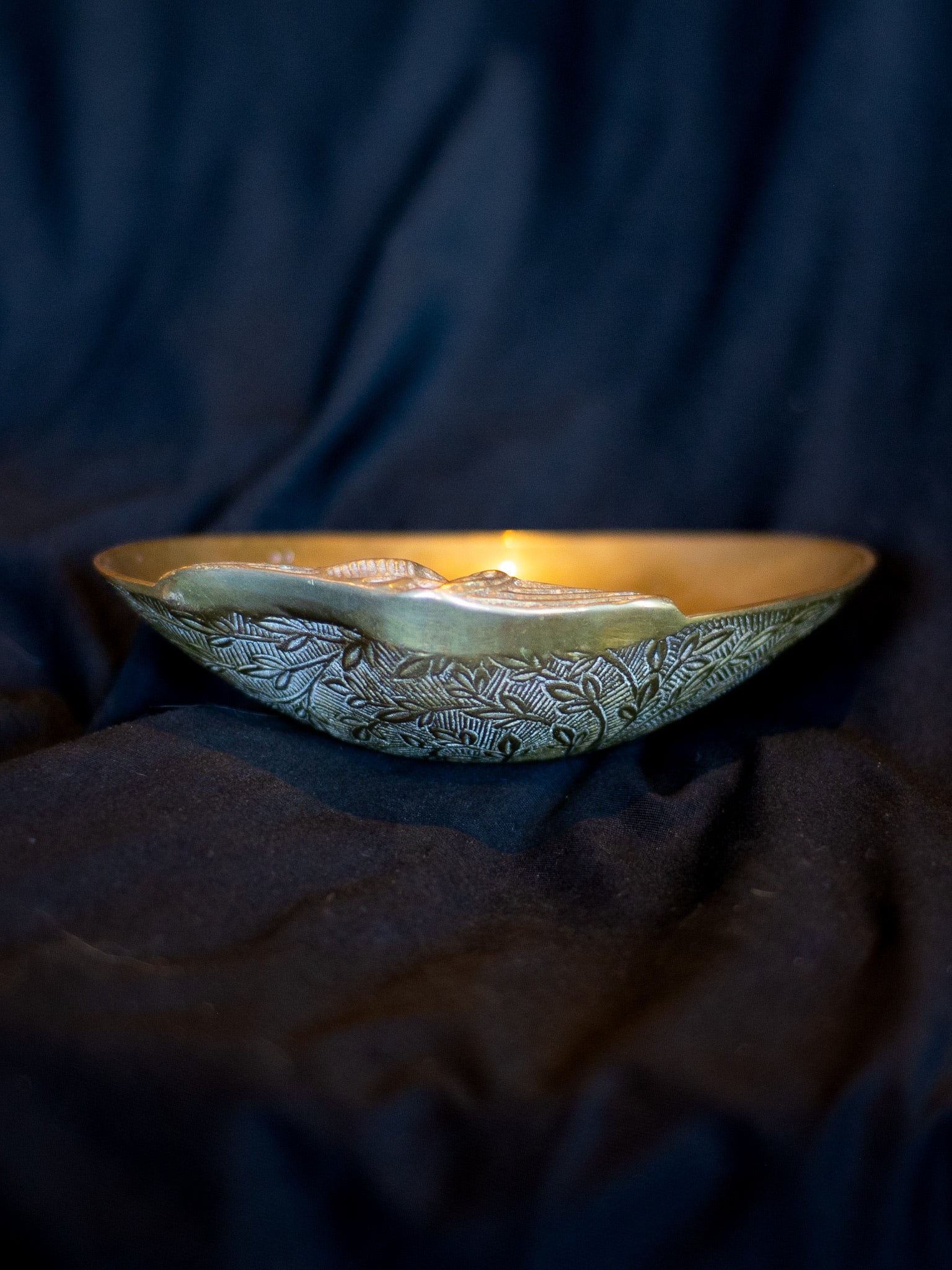 Brass Oyster Shell Trinket Dish