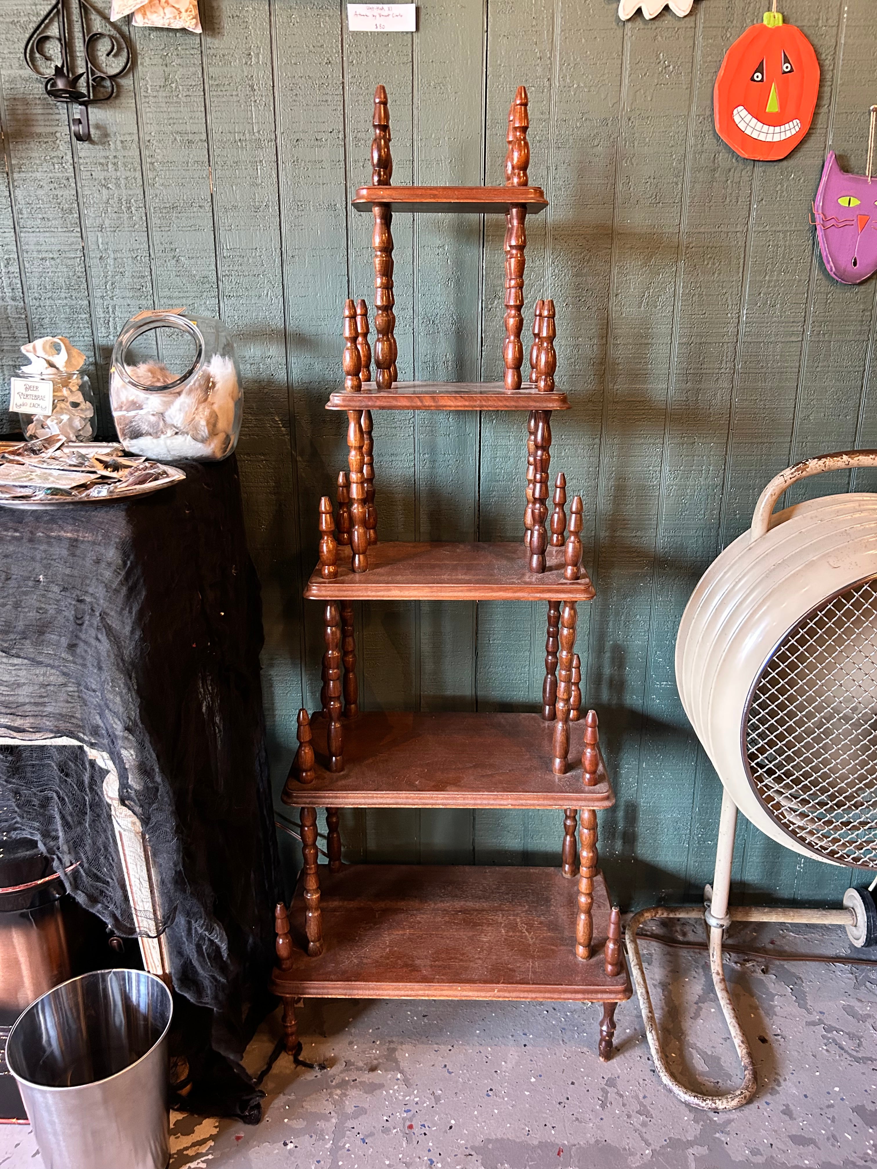 5 Tiered Wood Floor Shelf