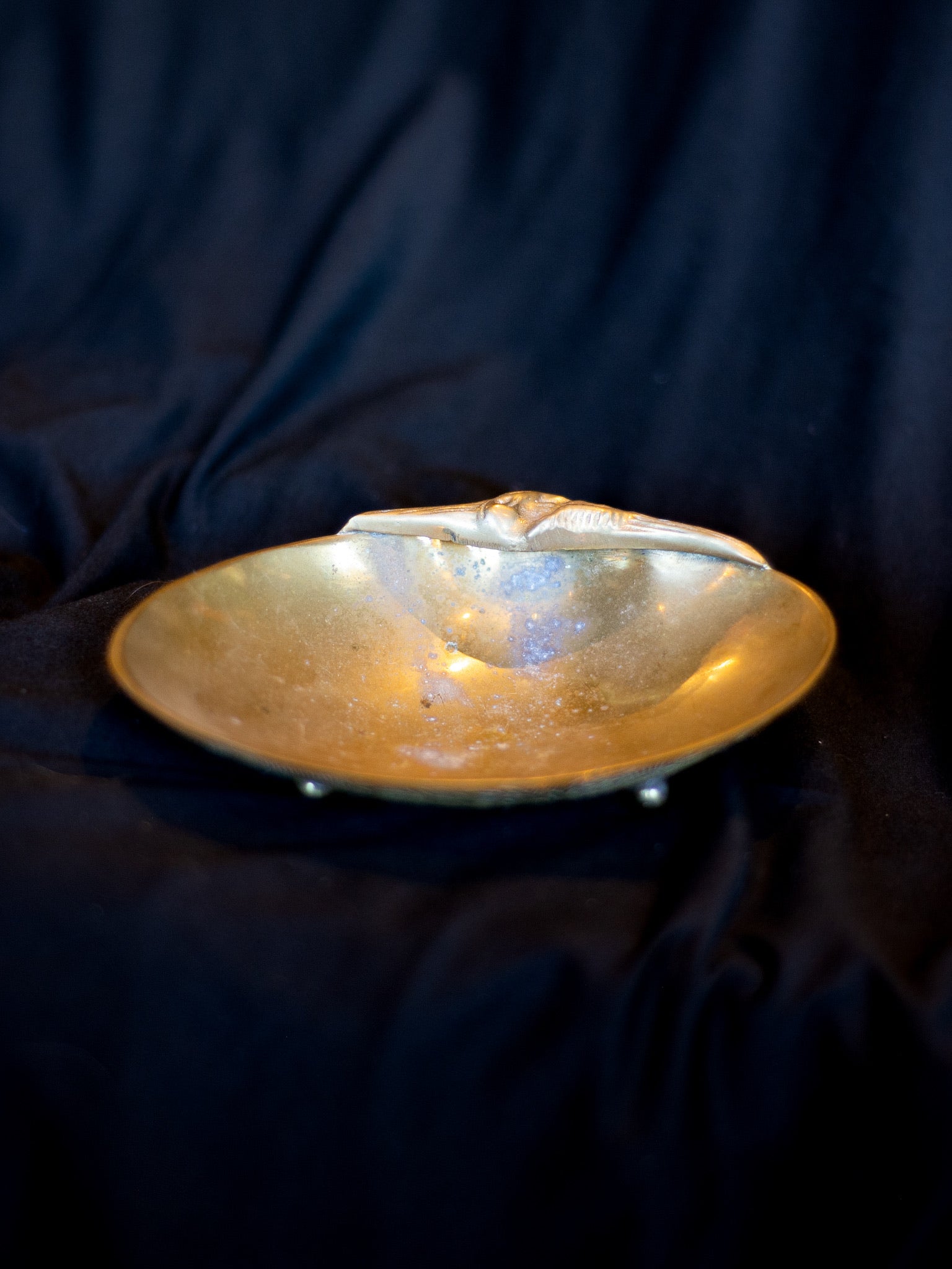 Brass Oyster Shell Trinket Dish