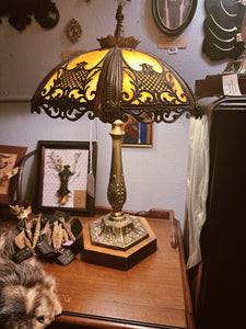 Vintage Victorian Stained Glass Lamps