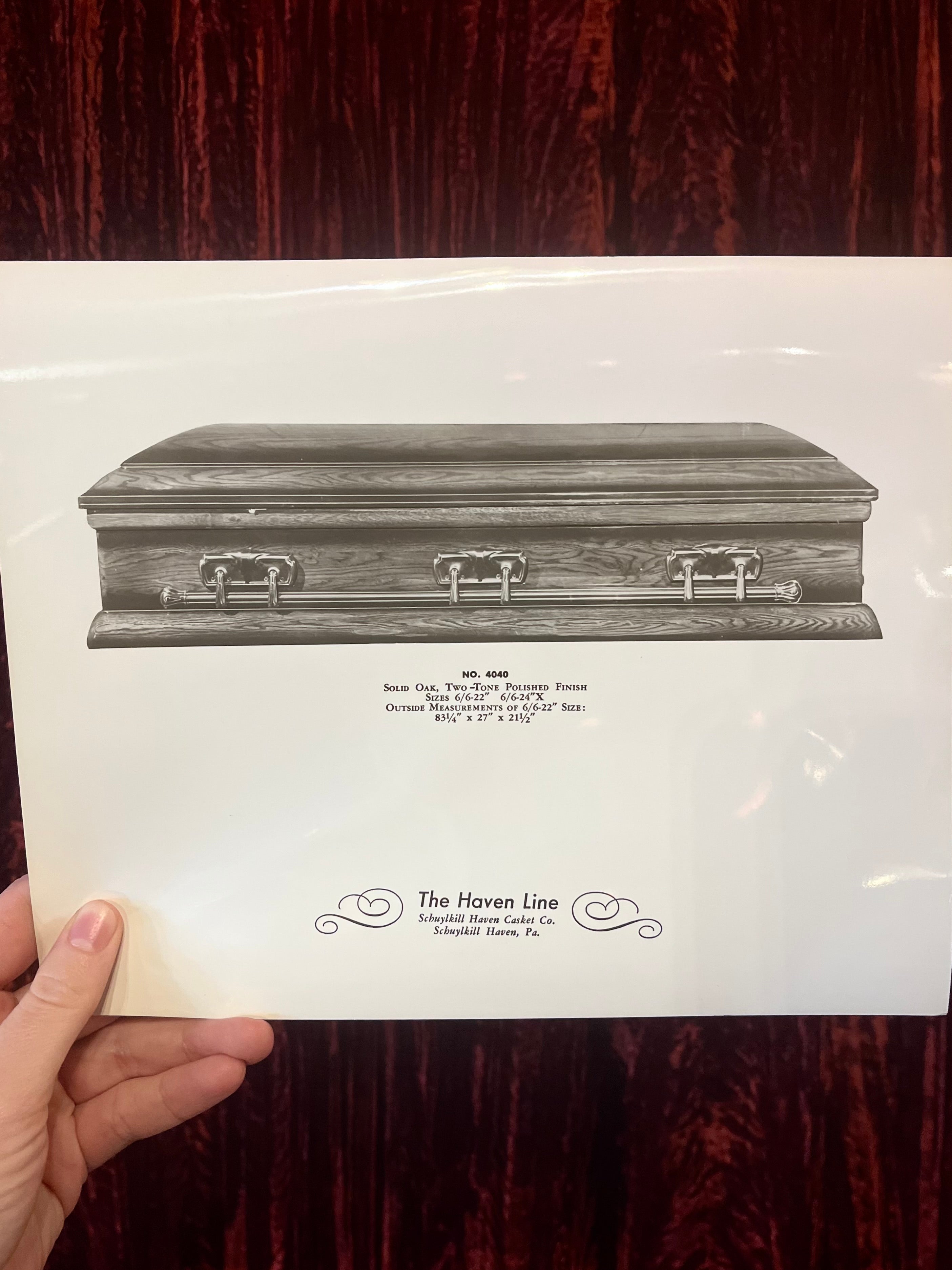 Vintage Casket Sample Photos