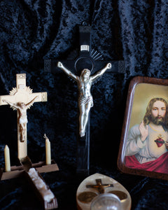 Black Plastic Crucifix