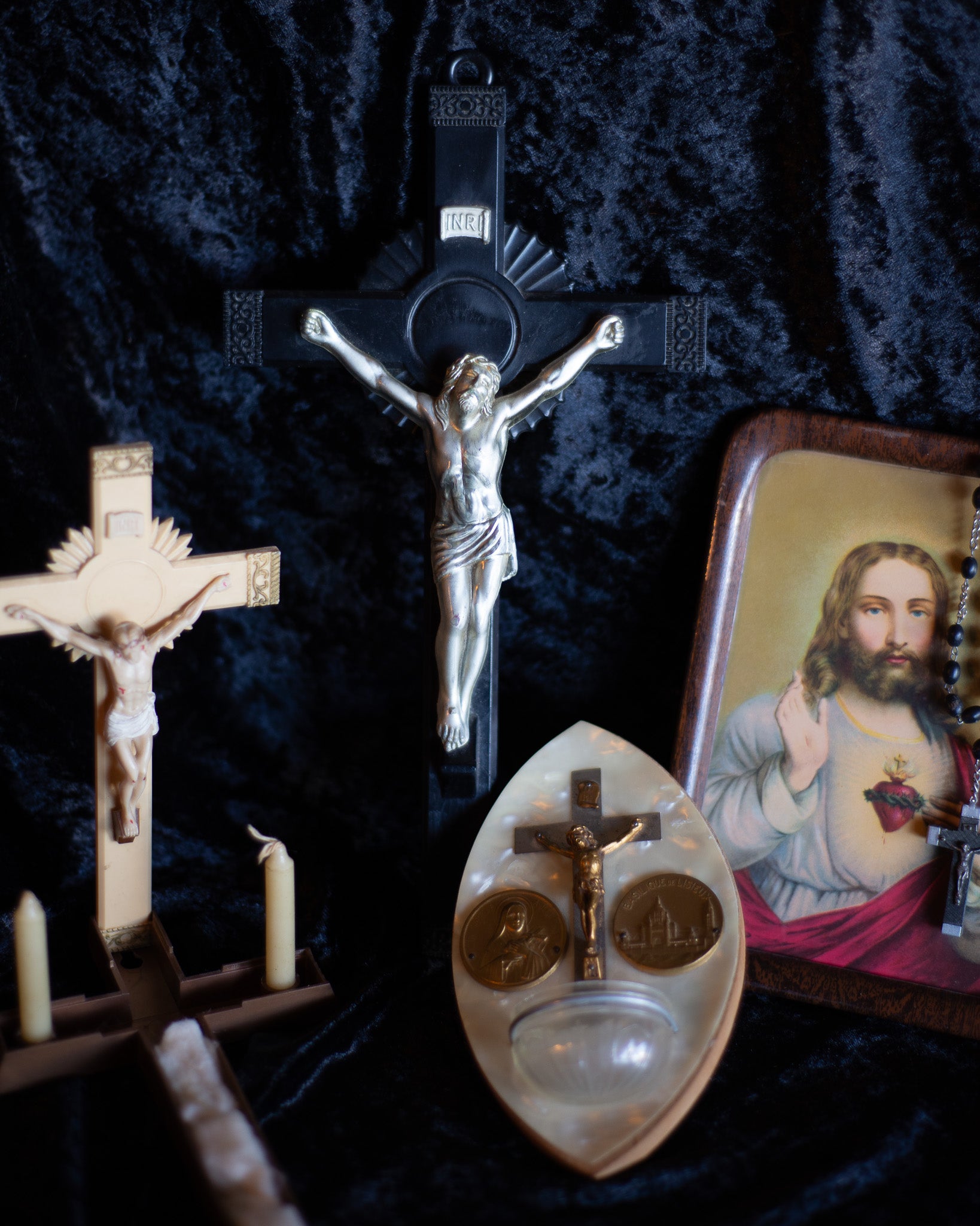 Black Plastic Crucifix