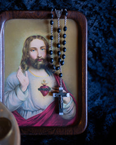 Antique Black Rosary - Made in Italy