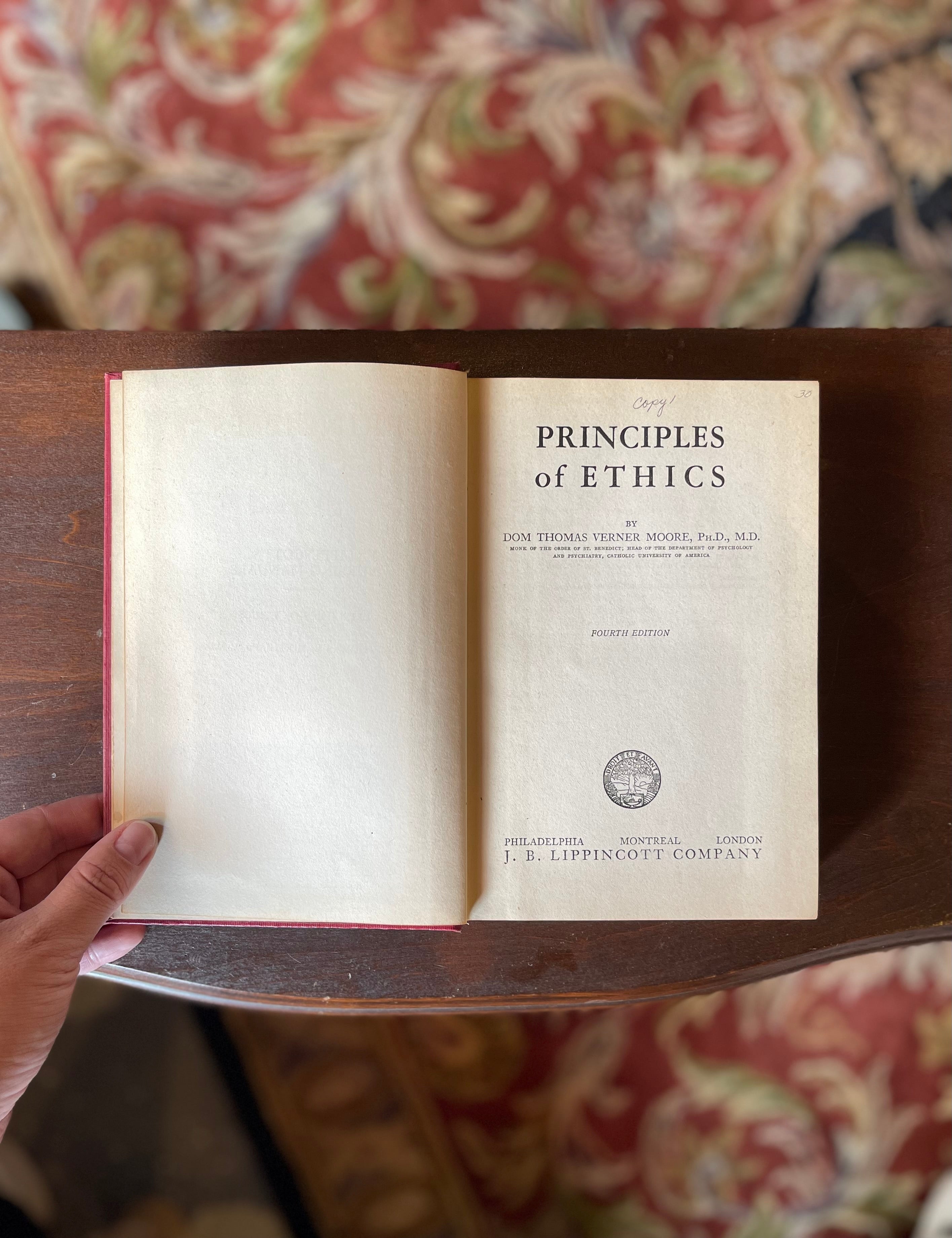 Principle of Ethics Book, 1942