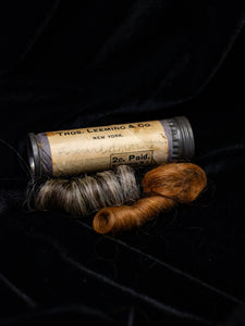 “A Curl of Mothers” | Victorian Hair Memento in Tube (Two Locks)