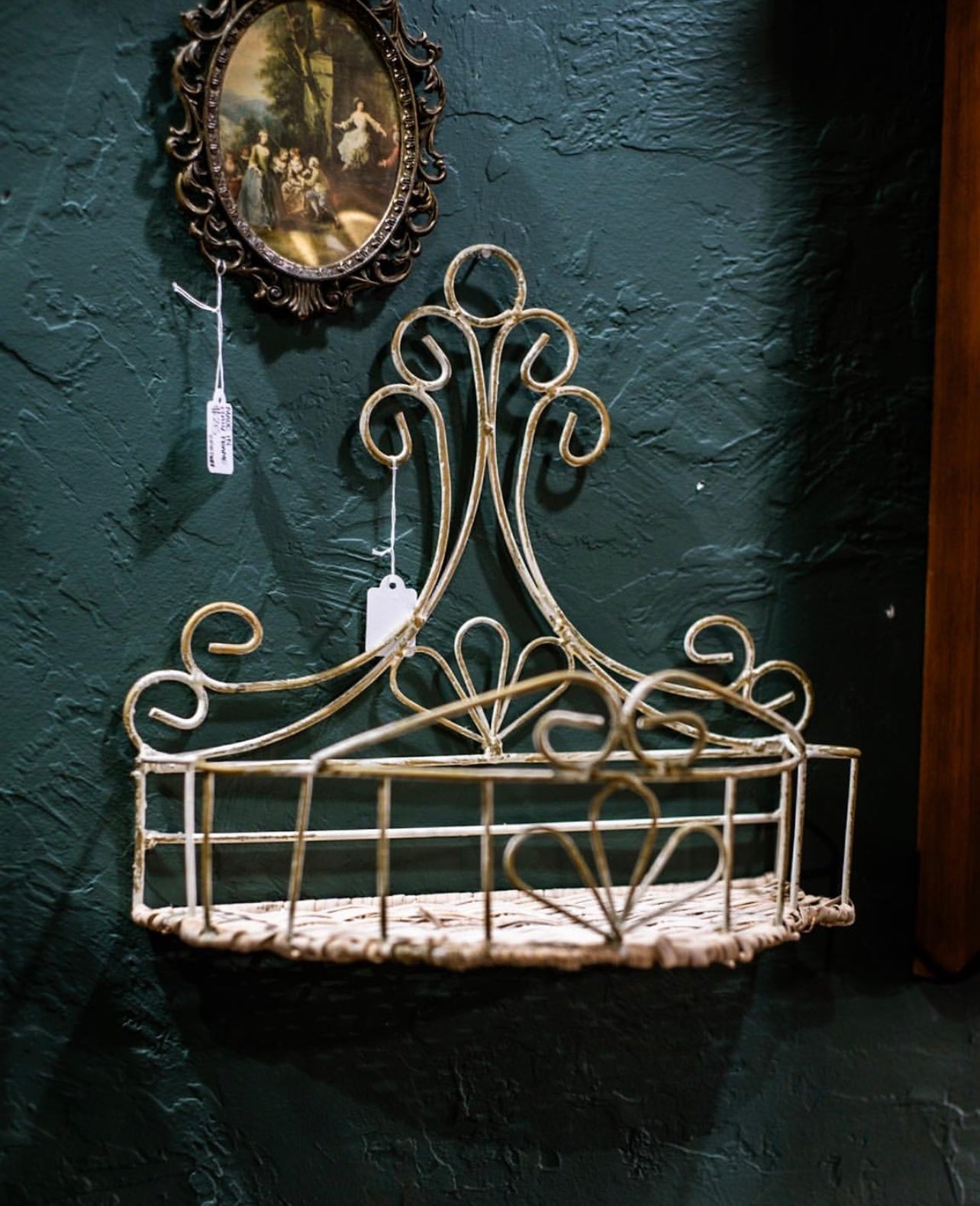 Vintage Metal Hanging Shelf or Planter