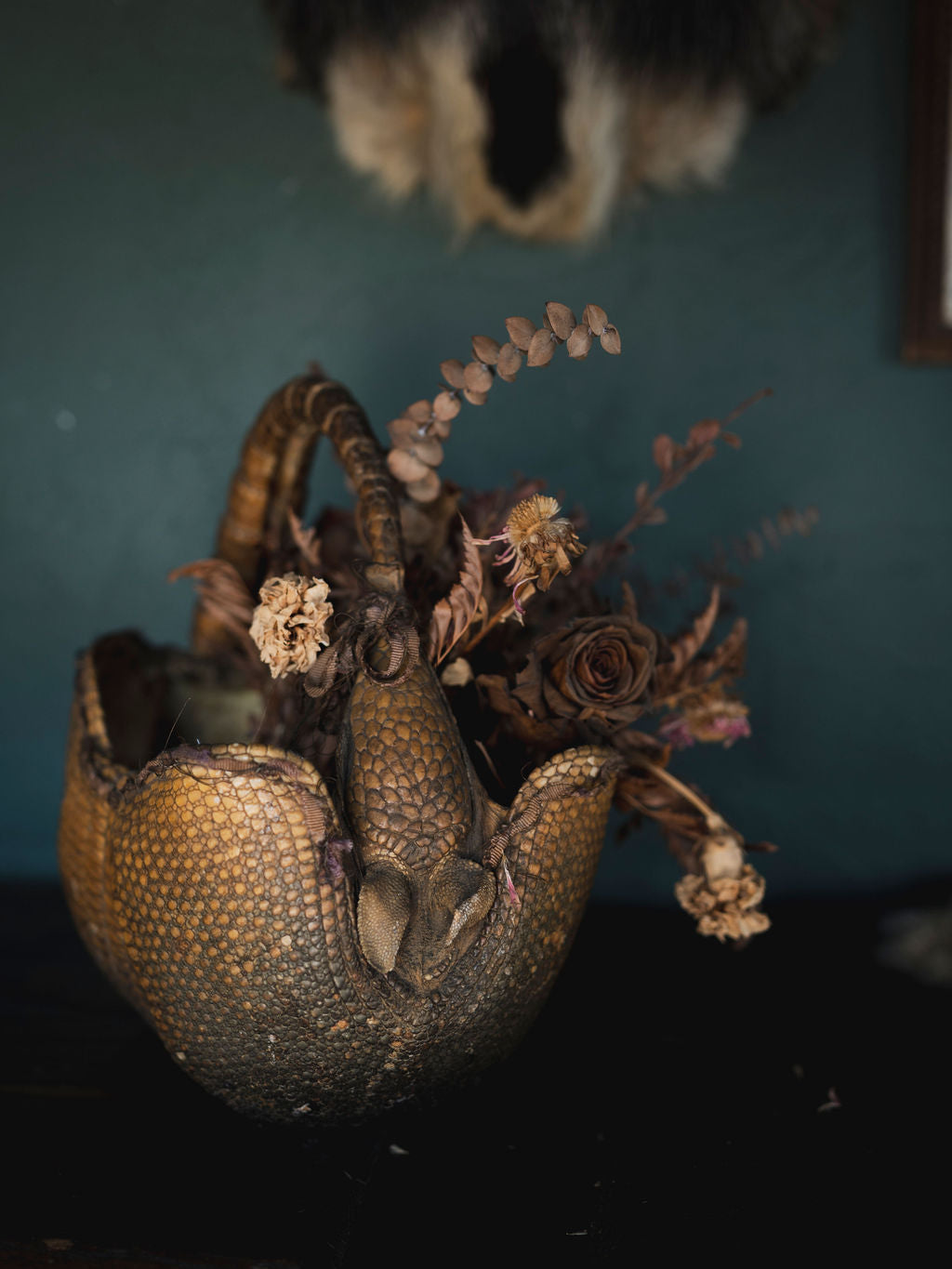 Vintage Armadillo Basket