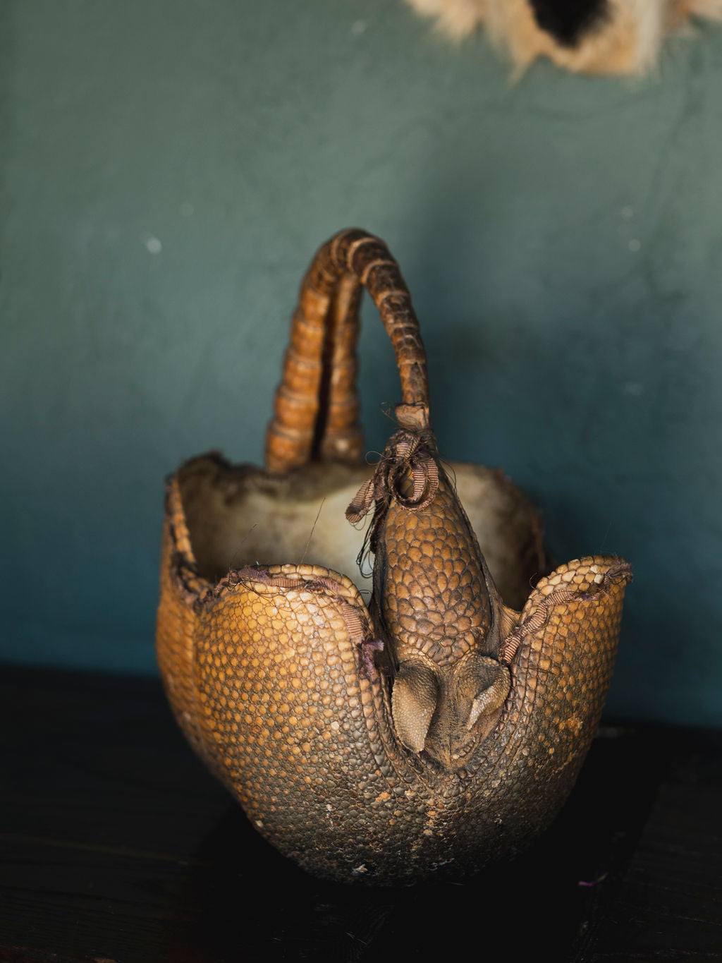 Vintage Armadillo Basket