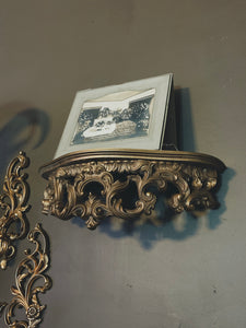 Vintage Ornate Gold Shelf