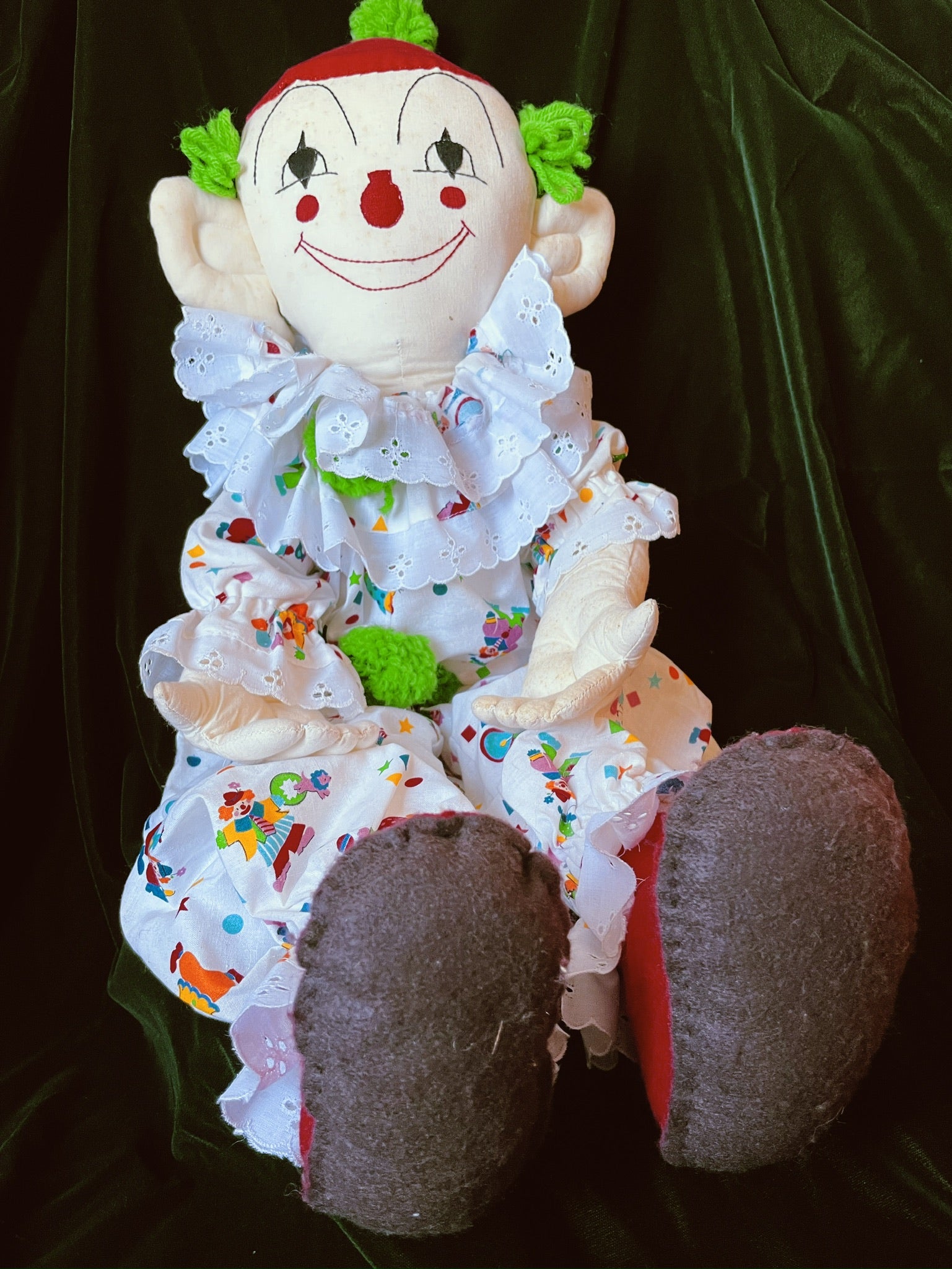 Vintage Hand-Made Clown Doll